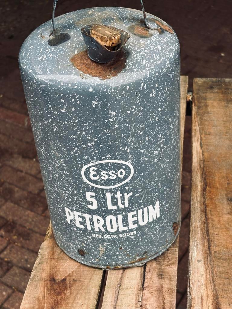Vintage Esso Petroleum 5 Liter jerrycan - Decoratief, Ophalen of Verzenden