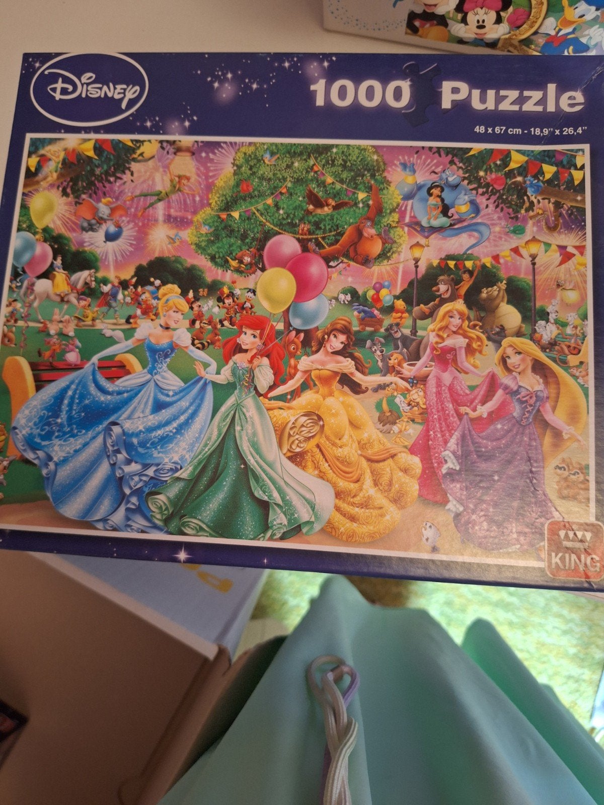 Disney puzzel.kleurrijk princessen1x gemaakt disney, Ophalen, 500 t/m 1500 stukjes, Zo goed als nieuw, Legpuzzel
