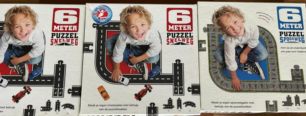 6 Meter Puzzel Snelweg & Spoorweg Set - Zo goed als nieuw, Ophalen, Meer dan 50 stukjes, Zo goed als nieuw, 2 tot 4 jaar