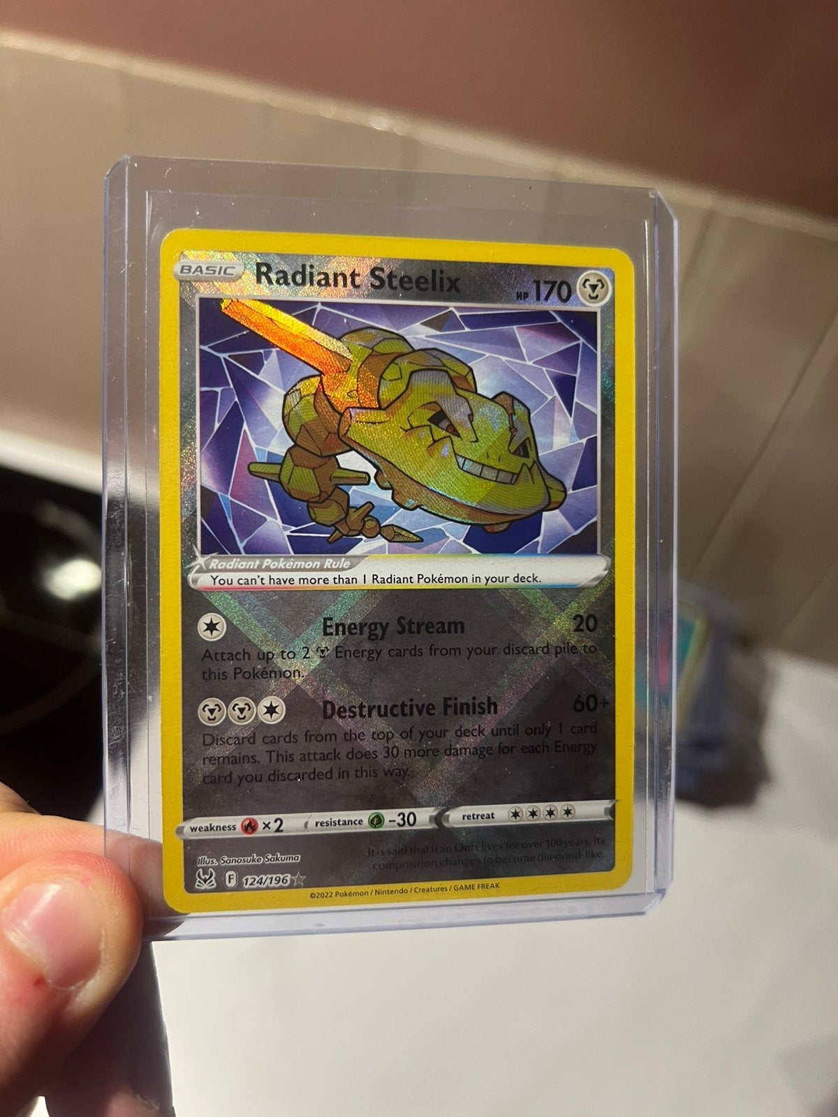 Pokemon kaart Steelix #124, Ophalen of Verzenden, Zo goed als nieuw
