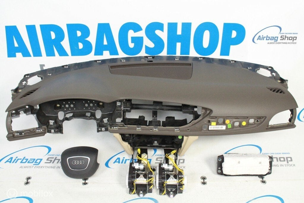 Airbag set - Dashboard 4 spaak bruin beige Audi A6 C7, Gebruikt, Ophalen of Verzenden