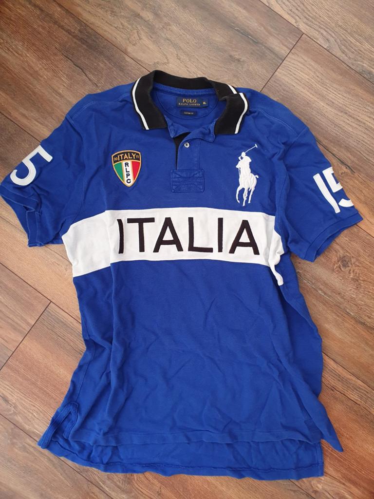 Polo Ralph Lauren Italia Rugby Shirt Maat XL, Blauw, Maat 56/58 (XL), Ophalen of Verzenden, Polo Ralph Lauren