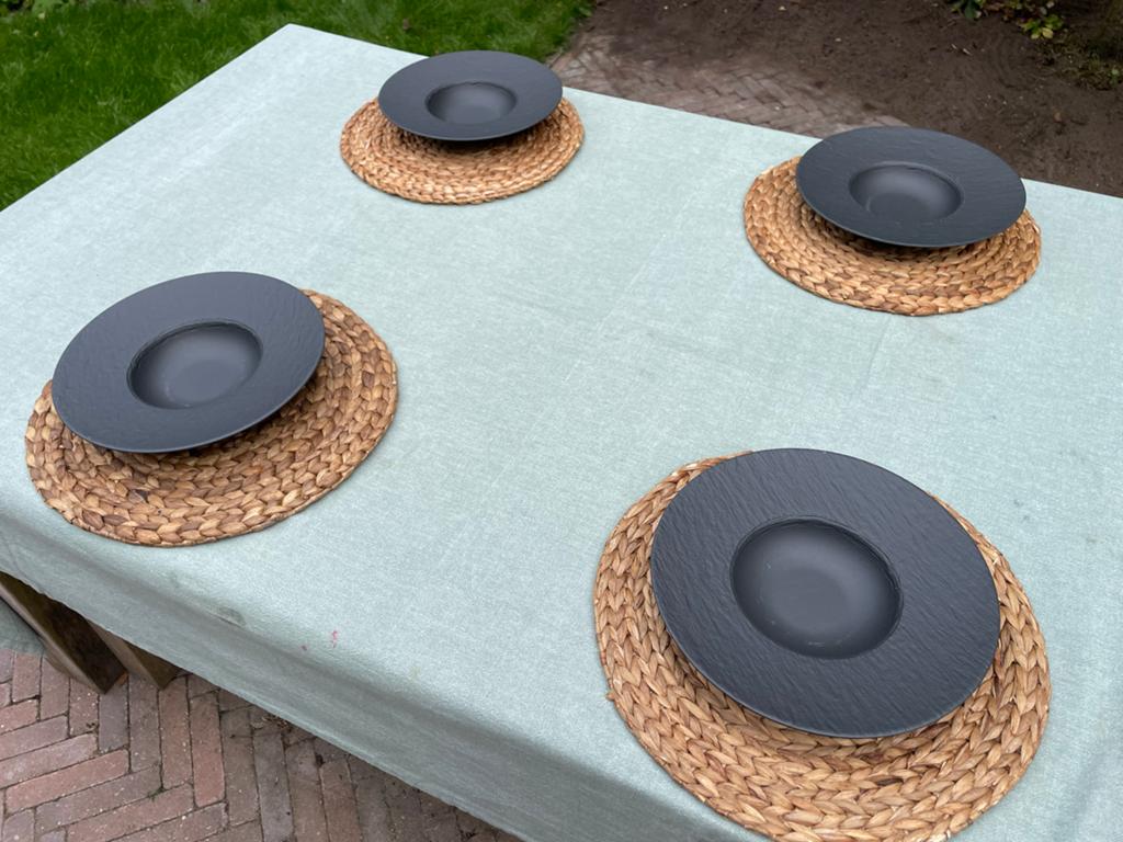 Villeroy & Boch Manufacture Rock diepe borden (4 stuks), Ophalen, Zo goed als nieuw, Bord(en), Overige stijlen