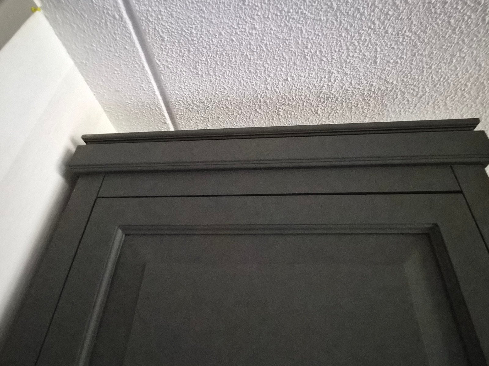 Mooie antraciete kast met schappen en lade, Ophalen