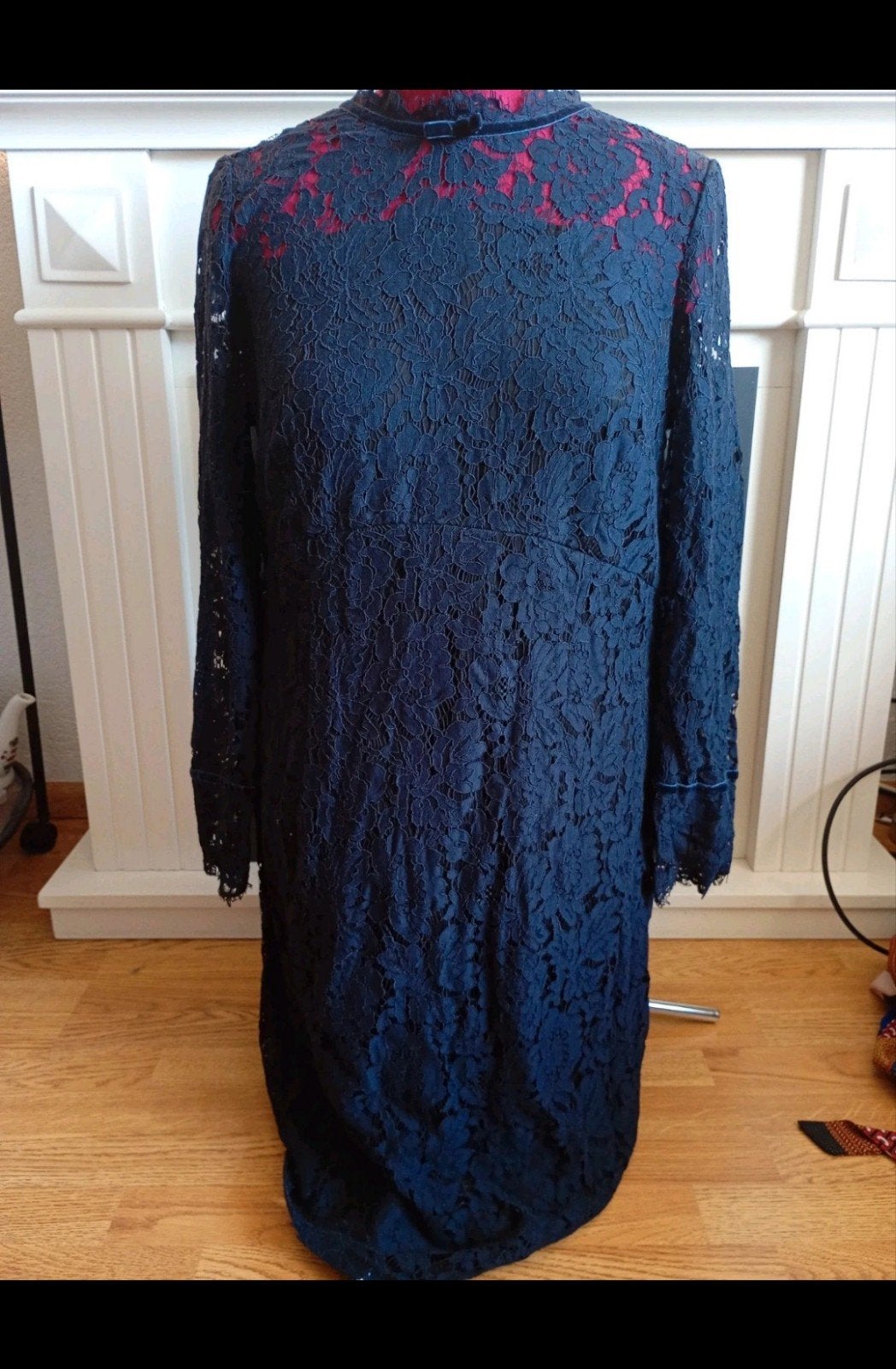 mooie zgan donkerblauwe kanten jurk yessica maat 46, Kleding | Dames, Blauw, Yessica, Maat 46/48 (XL) of groter, Ophalen of Verzenden