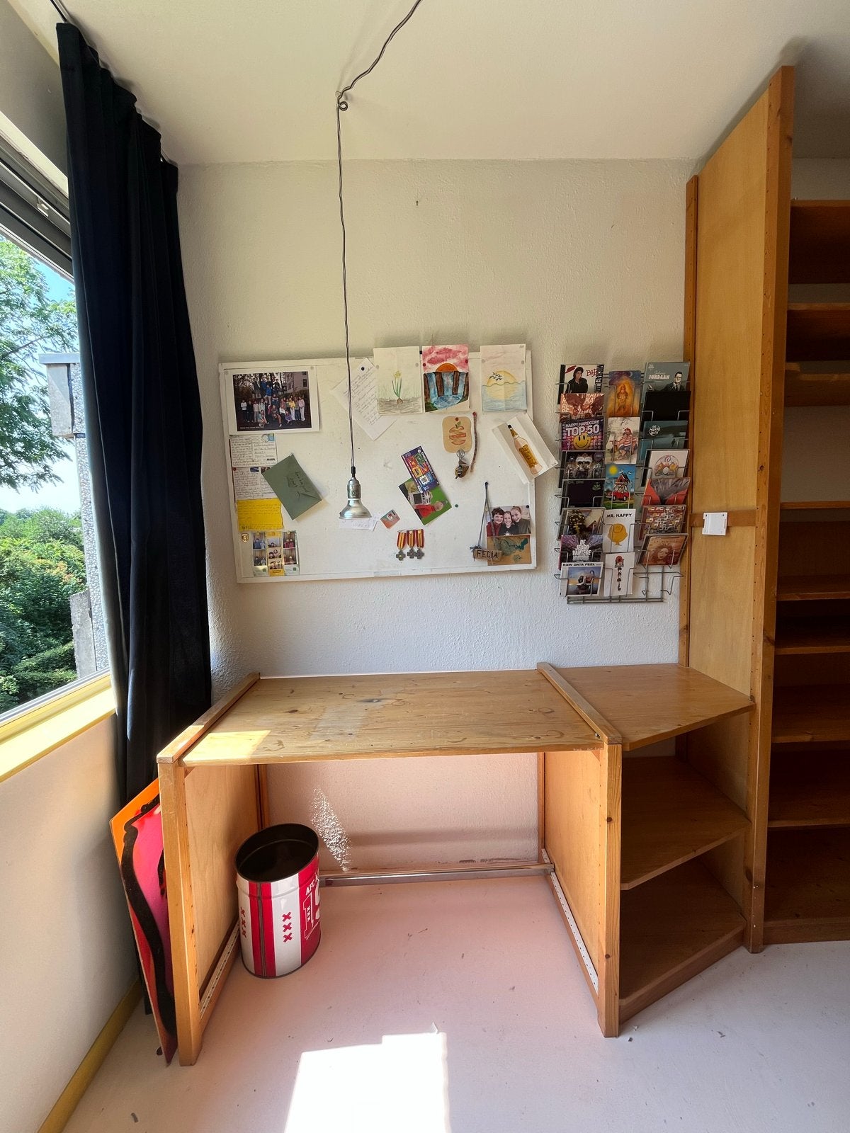 Lundia kast met bureau combinatie - 234 cm hoog, Ophalen, Opbergruimte, Gebruikt, Hout
