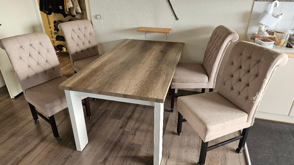 Eettafel lxbxh 160x90x77,5cm, Huis en Inrichting, Tafels | Eettafels, Ophalen, 50 tot 100 cm, Zo goed als nieuw, Vijf personen of meer