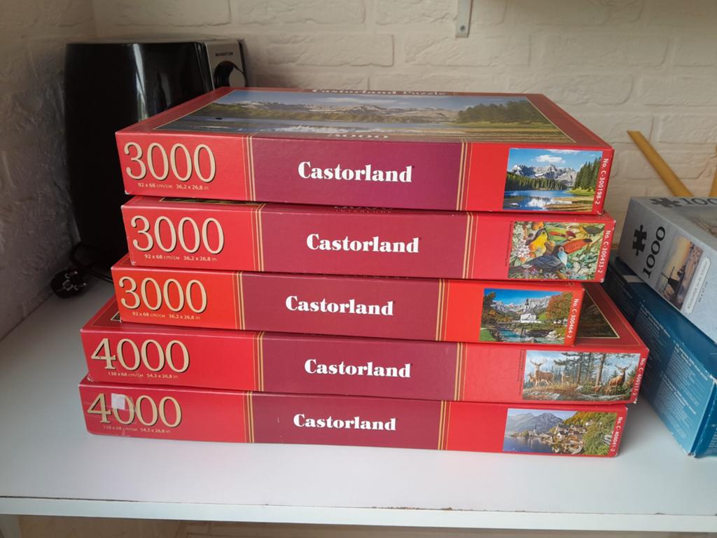 Diverse legpuzzels onder meer van Castorland, Ophalen, Meer dan 1500 stukjes, Gebruikt, Legpuzzel