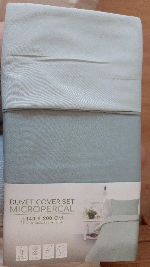 Dekbedovertrek 2 kleuren blauw, Ophalen, Eenpersoons, Blauw, Dekbedovertrek