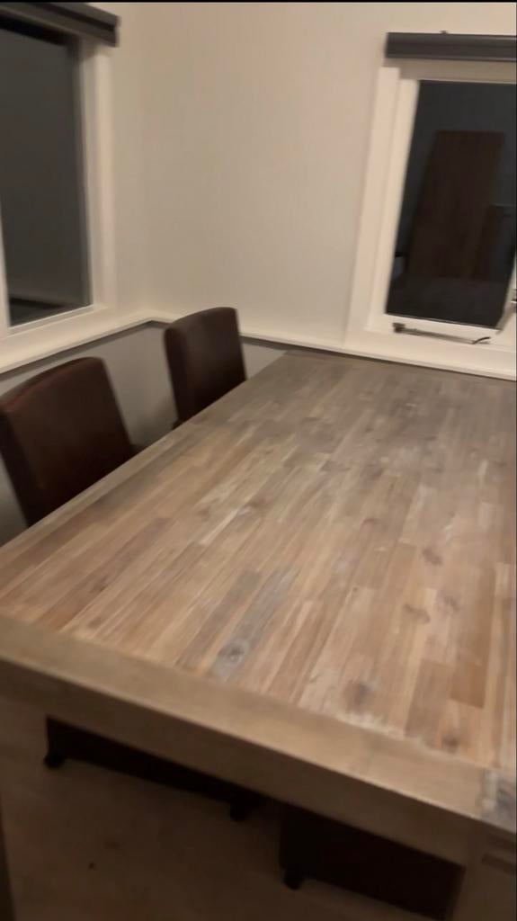 Eettafel met 4 stoelen – stevige set, Huis en Inrichting, Tafels | Eettafels, Ophalen, Gebruikt, Rechthoekig, 50 tot 100 cm