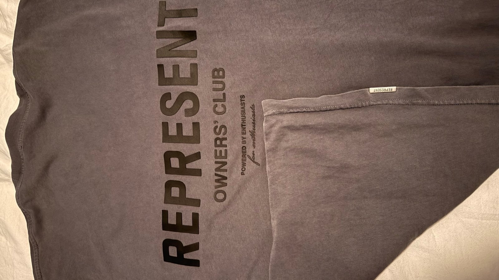 Represent Owners Club T-shirt - Maat S, valt lang en als M, Ophalen, Zo goed als nieuw, Maat 46 (S) of kleiner, Grijs