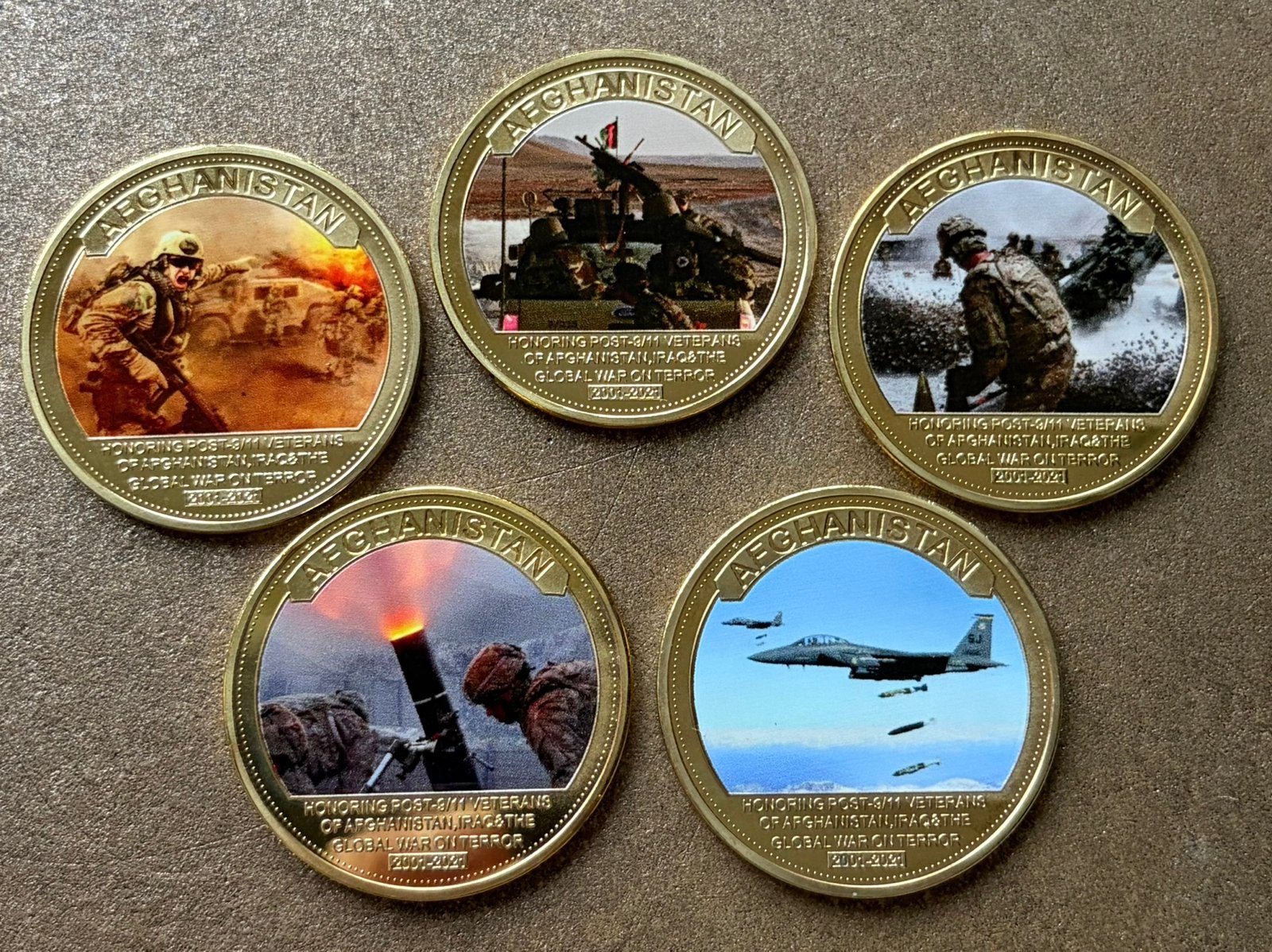 US Army 20 years of Afghanistan war coin collection, Ophalen of Verzenden, Landmacht, Amerika, Embleem of Badge