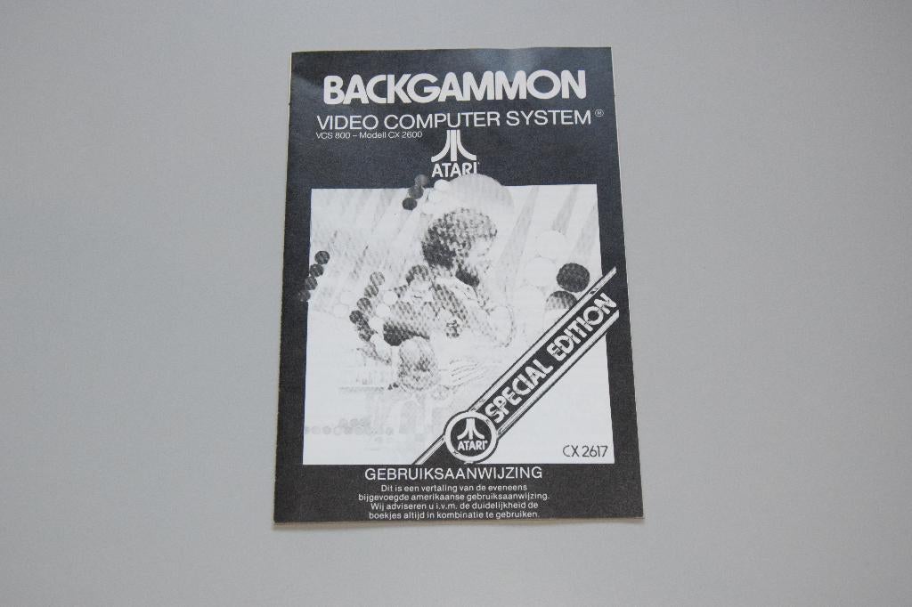 Atari 2600 : Backgammon (alleen Handleiding), Gebruikt, Overige genres, 1 speler, Ophalen of Verzenden