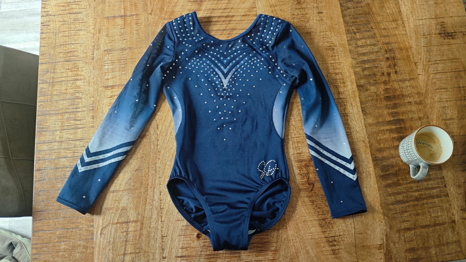Sparkle & Dream Turnpakje CLA (128/134) - Goede Kwaliteit, Sport en Fitness, Turnen, Gebruikt, Blauw, Turnpak(je), Kindermaat 122 t/m 140