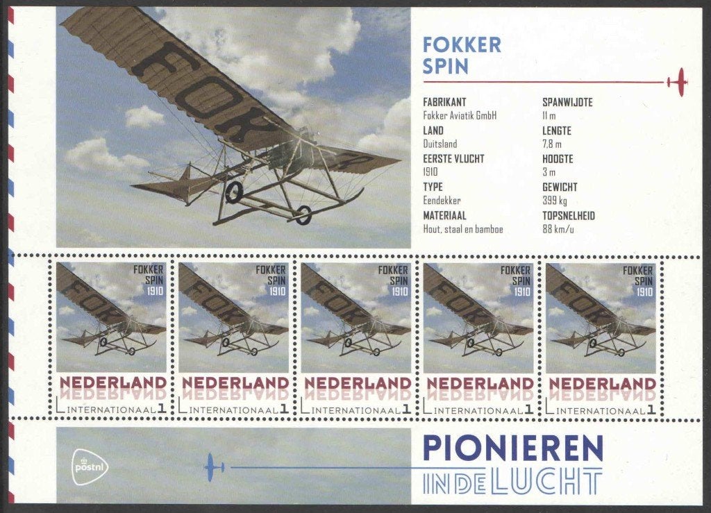 Pionieren in de Luchtvaart: Fokker Spin, Ophalen of Verzenden, Na 1940, Postfris