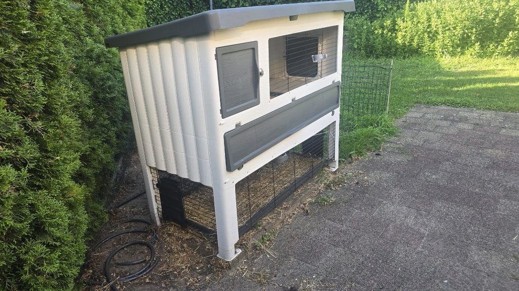 Ferplast Konijnenhok Grand Lodge 140 Plus, Dieren en Toebehoren, Ophalen, 110 cm of meer, Zo goed als nieuw, 90 cm of meer