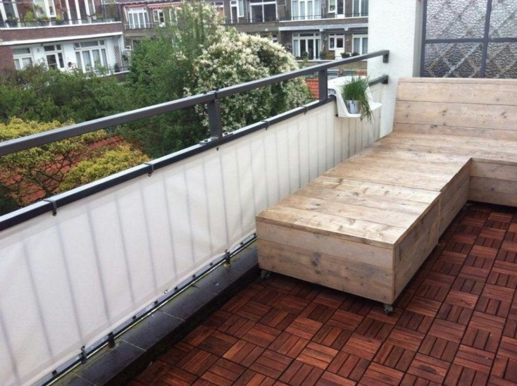 Balkondoek op maat, Ophalen, Kunststof, 1 tot 2 meter, Nieuw