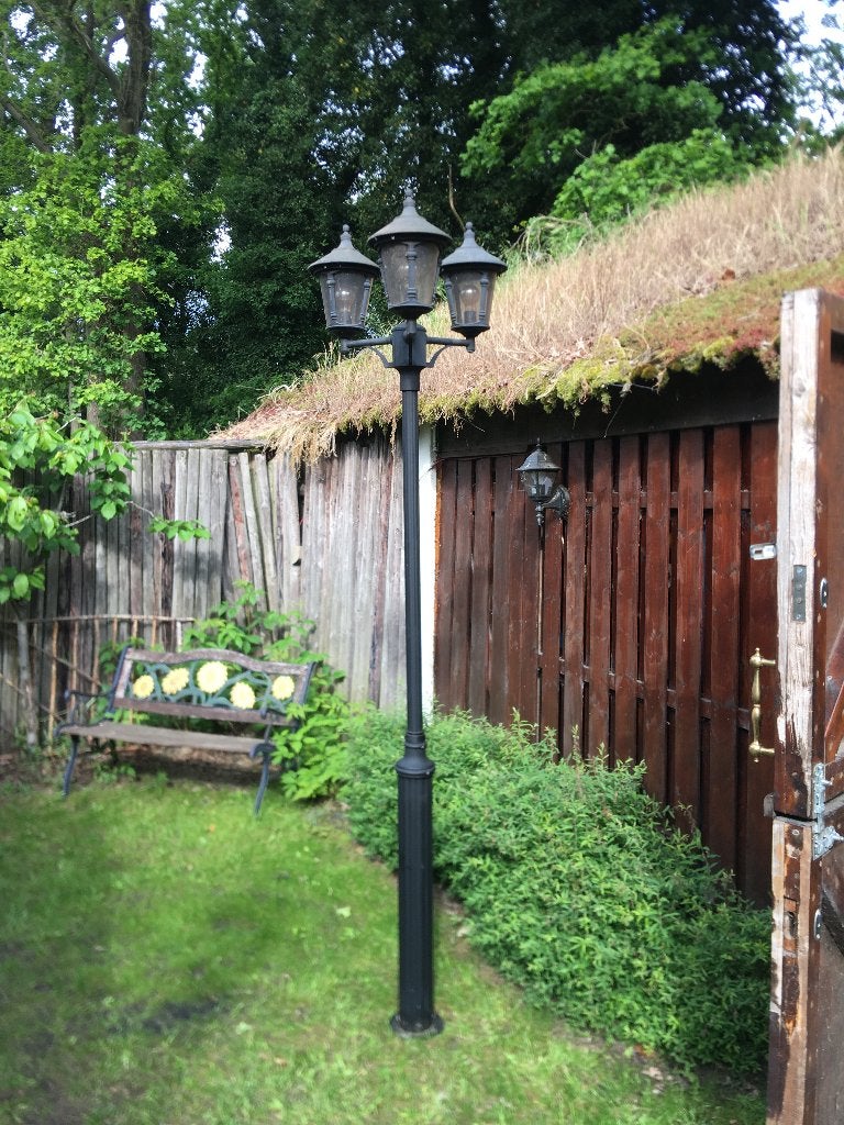 KONSTSMIDE grote staande tuinlantaarn – 3 Lampen –245 cm, Ophalen, Staande lamp, 50 tot 250 watt, Waterbestendig