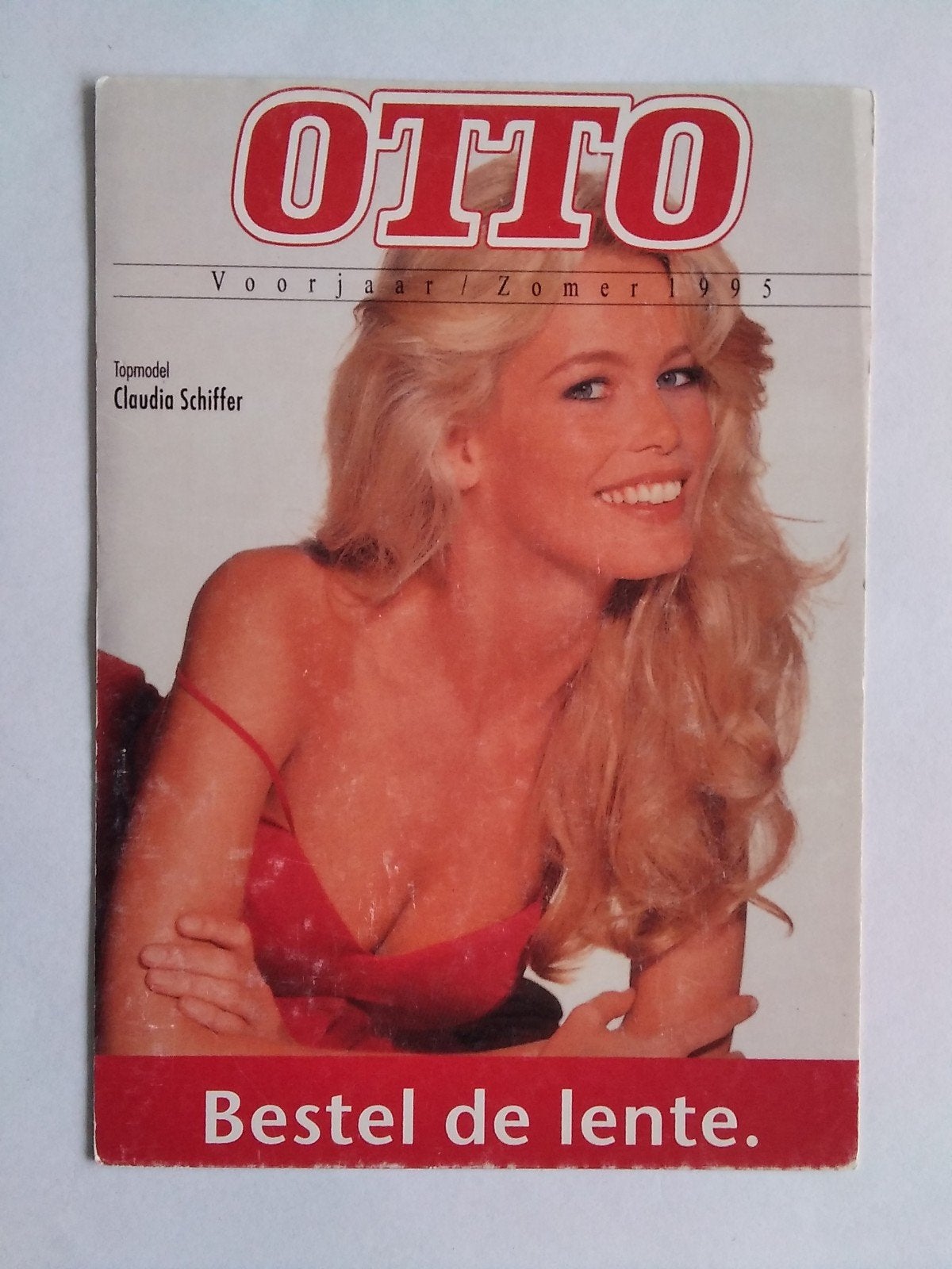 Claudia Schiffer - Antwoordkaart OTTO 1995, Verzenden, Zo goed als nieuw, Foto of Kaart