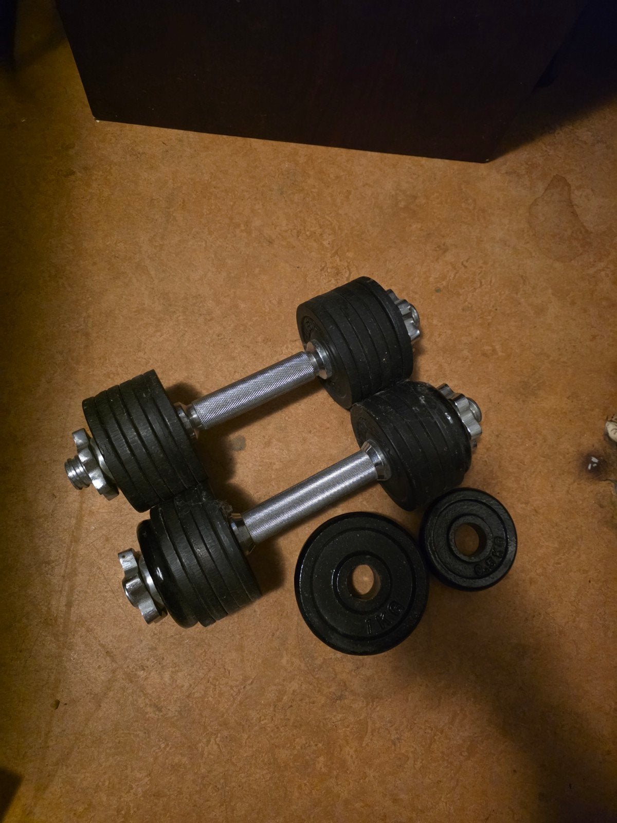 Halterset dumbels, Sport en Fitness, Ophalen of Verzenden, Gebruikt, Armen, Halterset