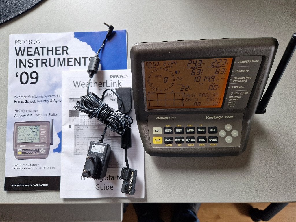 Davis Vantage Vue Weerstation Display Console 6351EU, Ophalen of Verzenden, Gebruikt, Weerstation