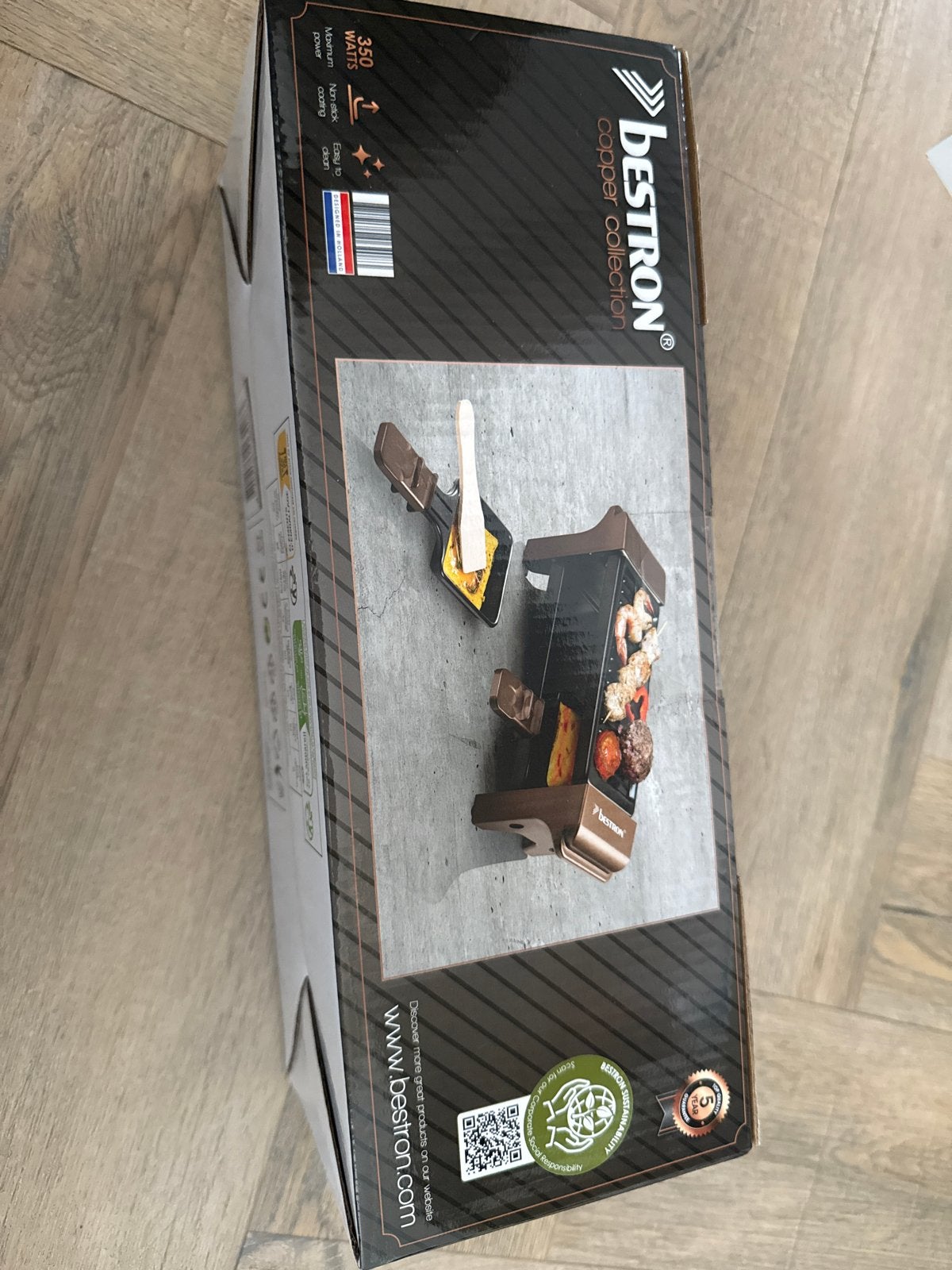 Bestron Raclette Grill - Koper Collectie, Ophalen, Nieuw, Minder dan 4 personen
