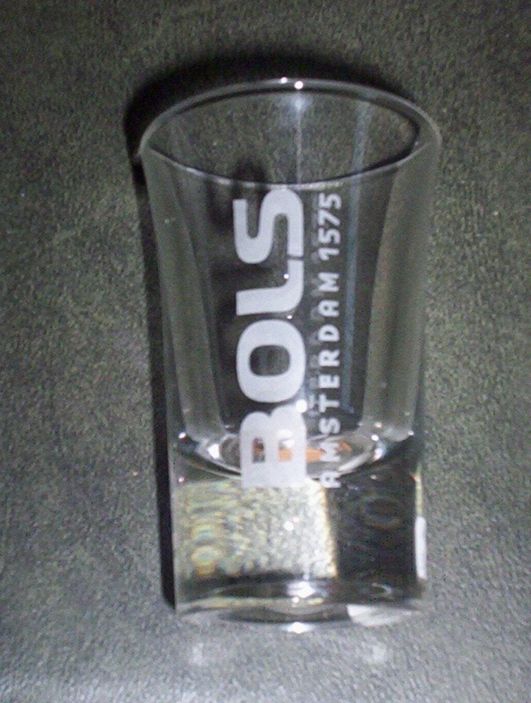 borrelglaasjes lucas bols (vlgnr 17) amsterdan 1575, Verzamelen, Ophalen of Verzenden, Zo goed als nieuw, Borrel- of Shotglas