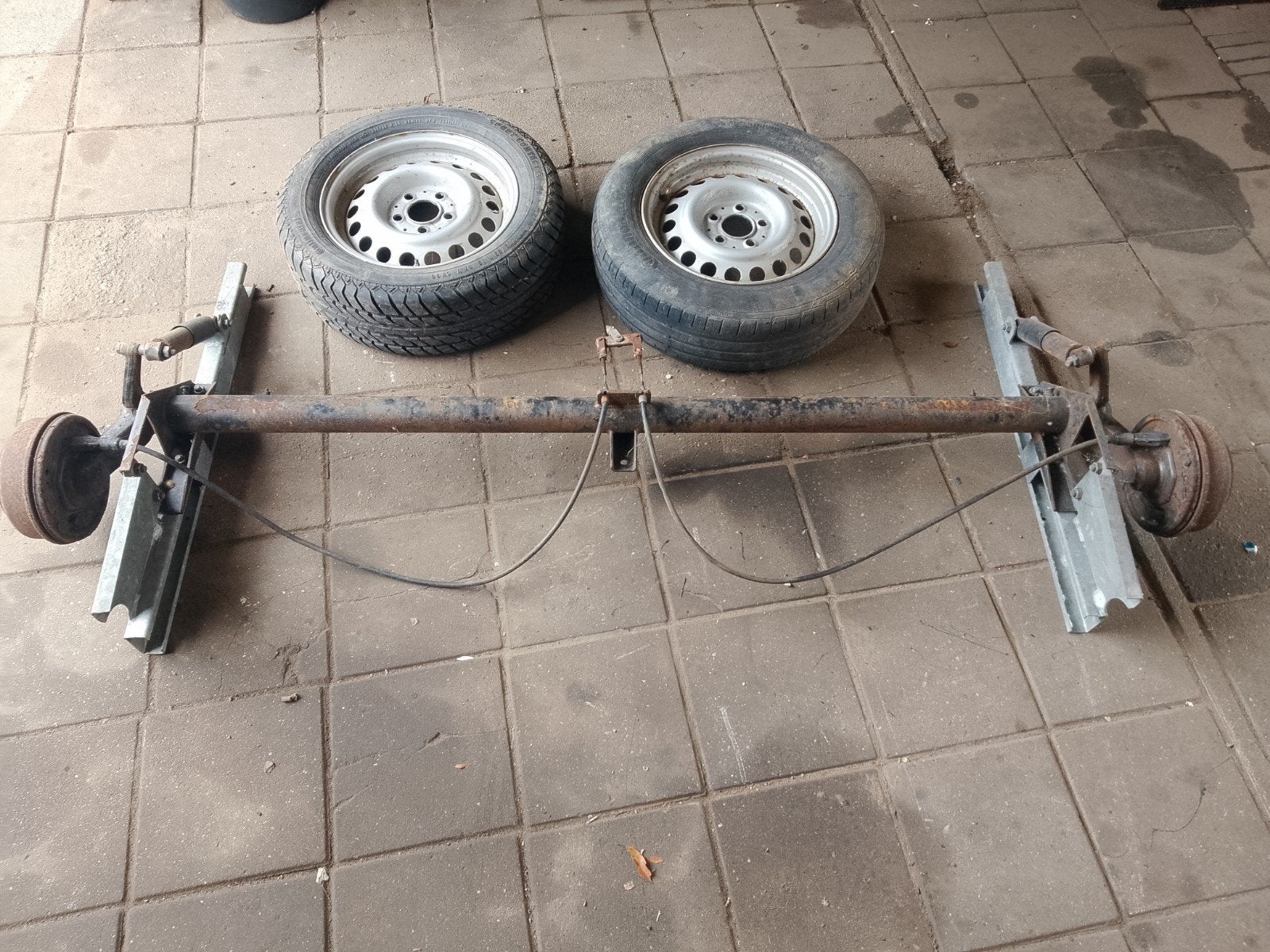 Geremde caravan as, Auto diversen, Aanhangwagen-onderdelen, Ophalen of Verzenden