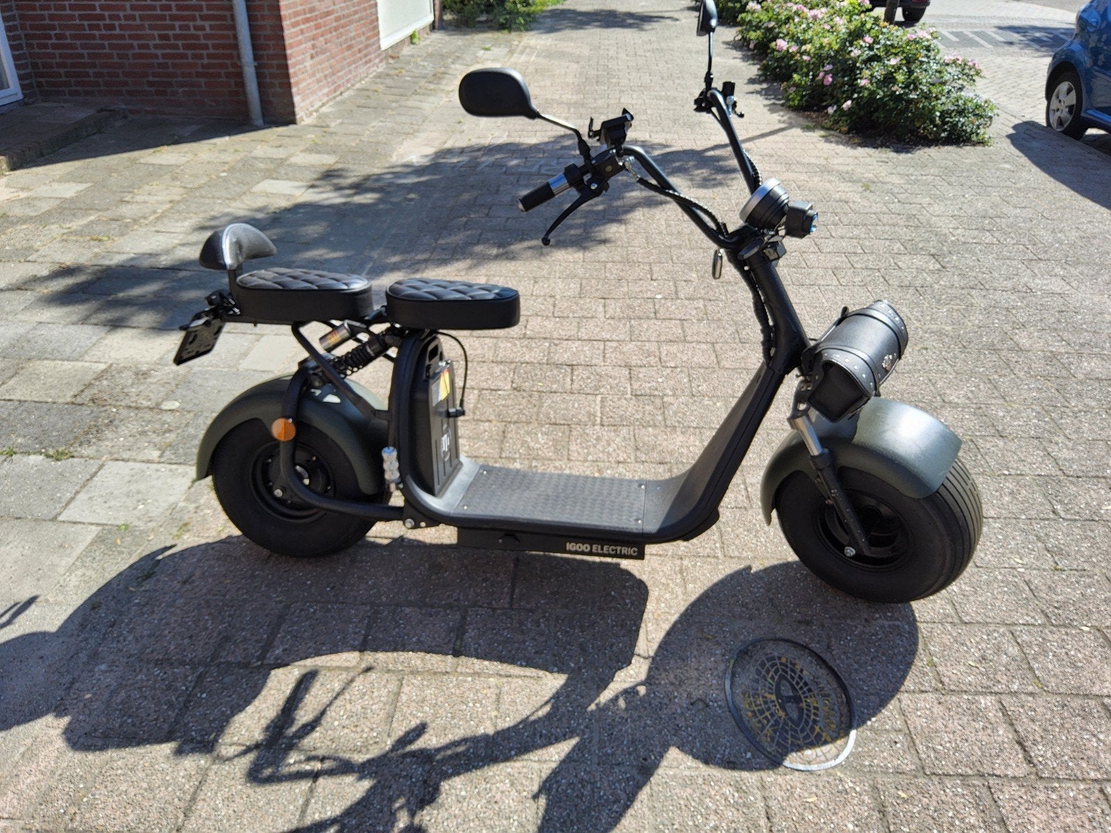 Elektrische E-Scooter/E-Chopper Groen - Zo goed als nieuw, Ophalen of Verzenden