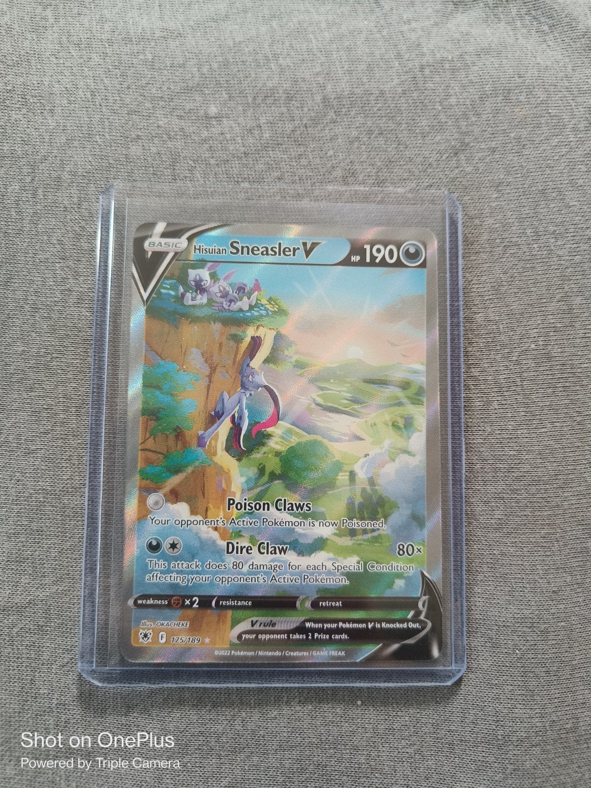 Hisuian Sneasler V (ASR 175) Pokémonkaart (Full Art), Ophalen of Verzenden, Zo goed als nieuw, Losse kaart