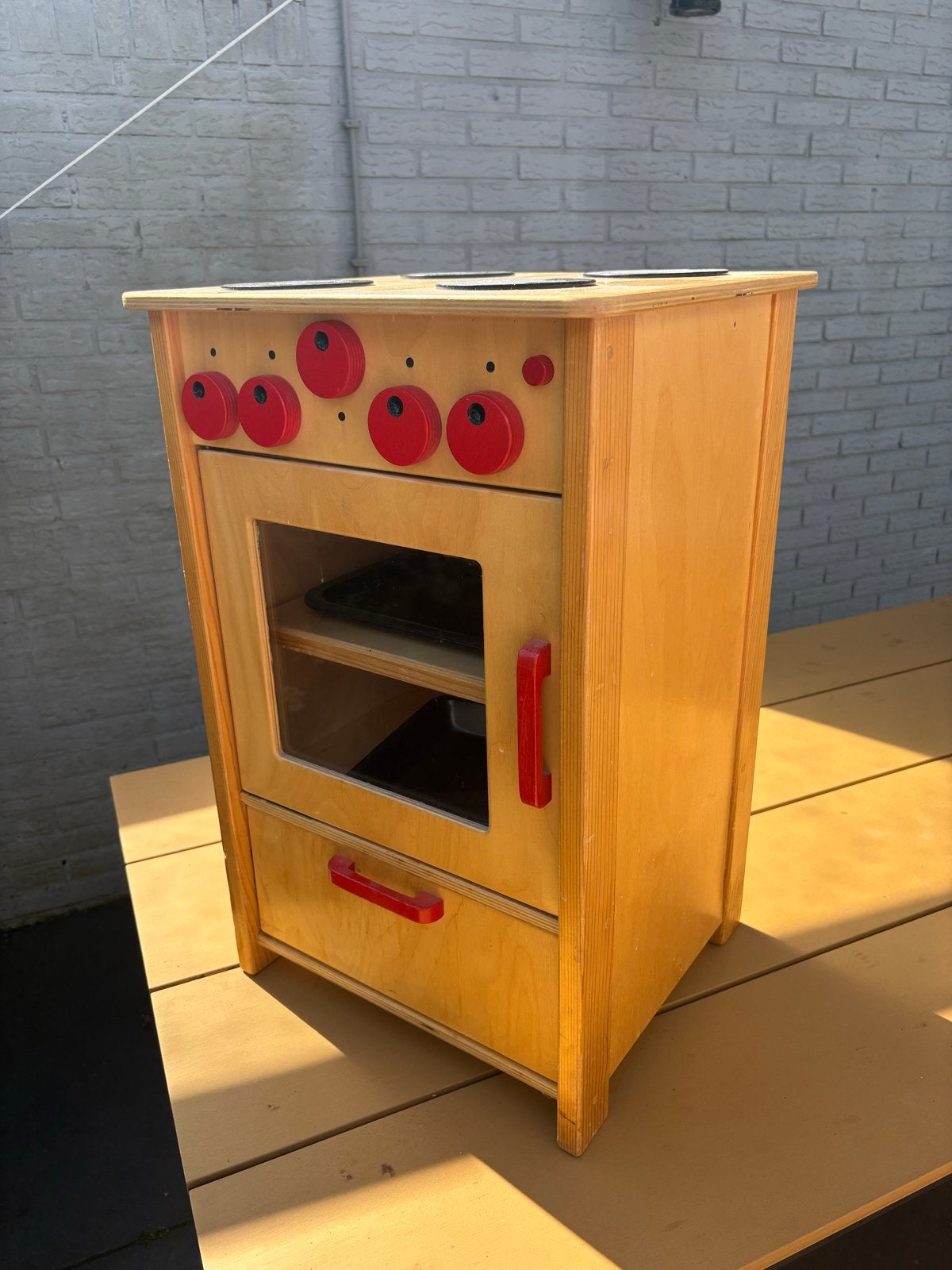 Houten speelgoed fornuis - perfect voor kleine chefs!, Ophalen, Gebruikt, Jongen of Meisje