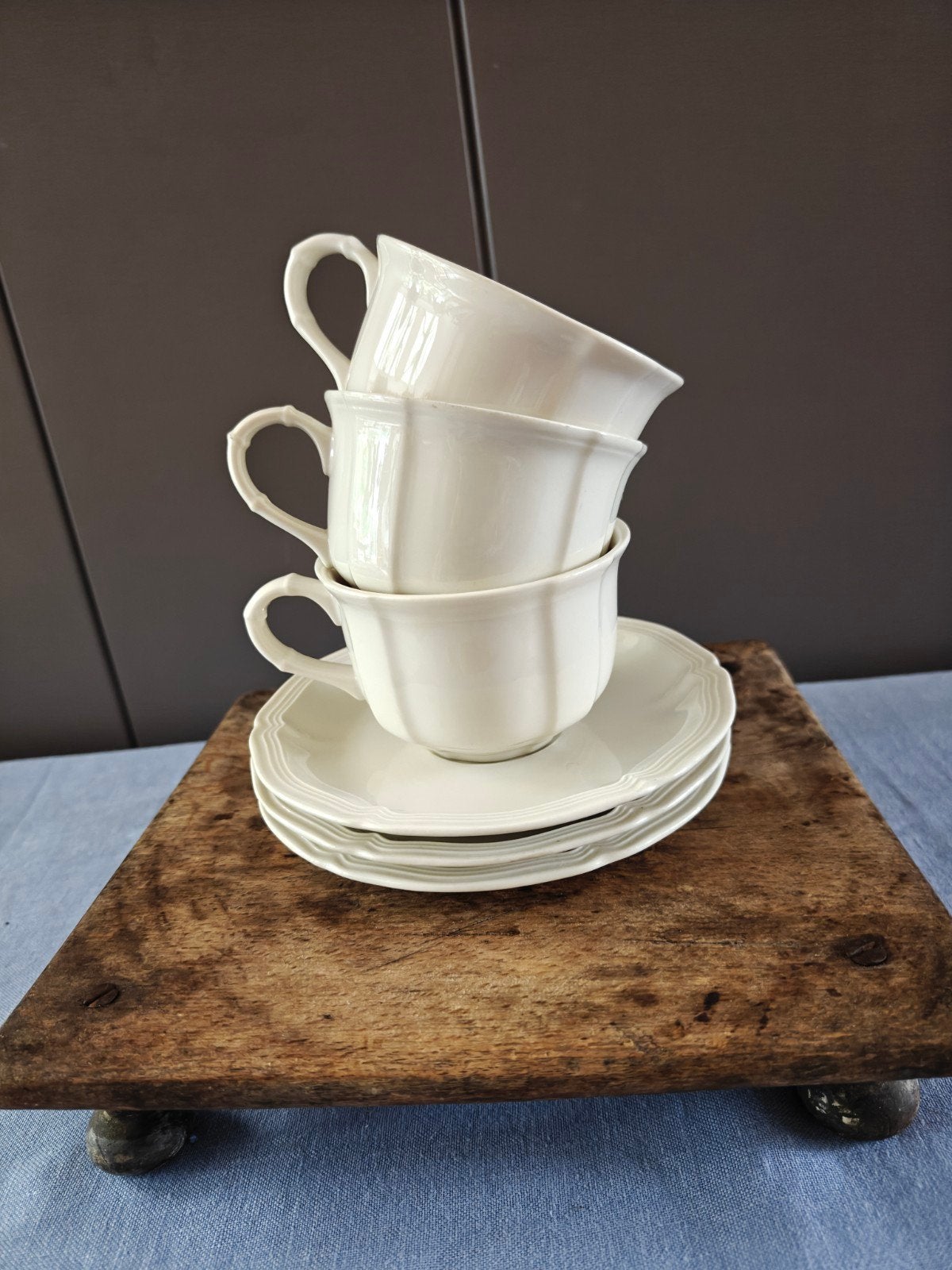 Villeroy en Boch manoir vitro porselein kop& schotel 3x, Ophalen of Verzenden, Zo goed als nieuw, Overige stijlen, Kop(pen) en/of Schotel(s)