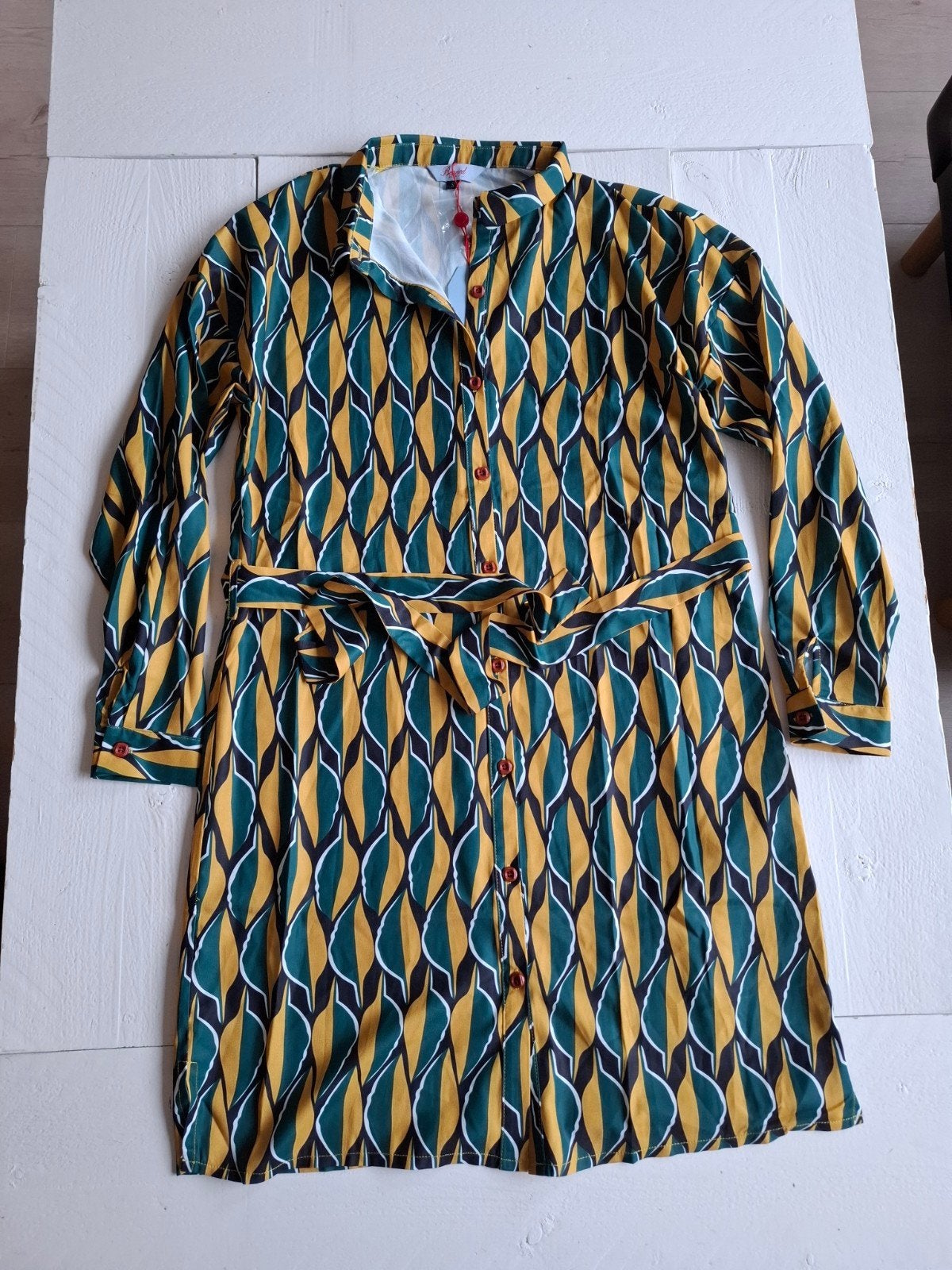 Jurk tuniek Banned Retro maat S (36 ) geel groen, Kleding | Dames, Jurken, Nieuw, Ophalen of Verzenden, Maat 36 (S), Boven de knie
