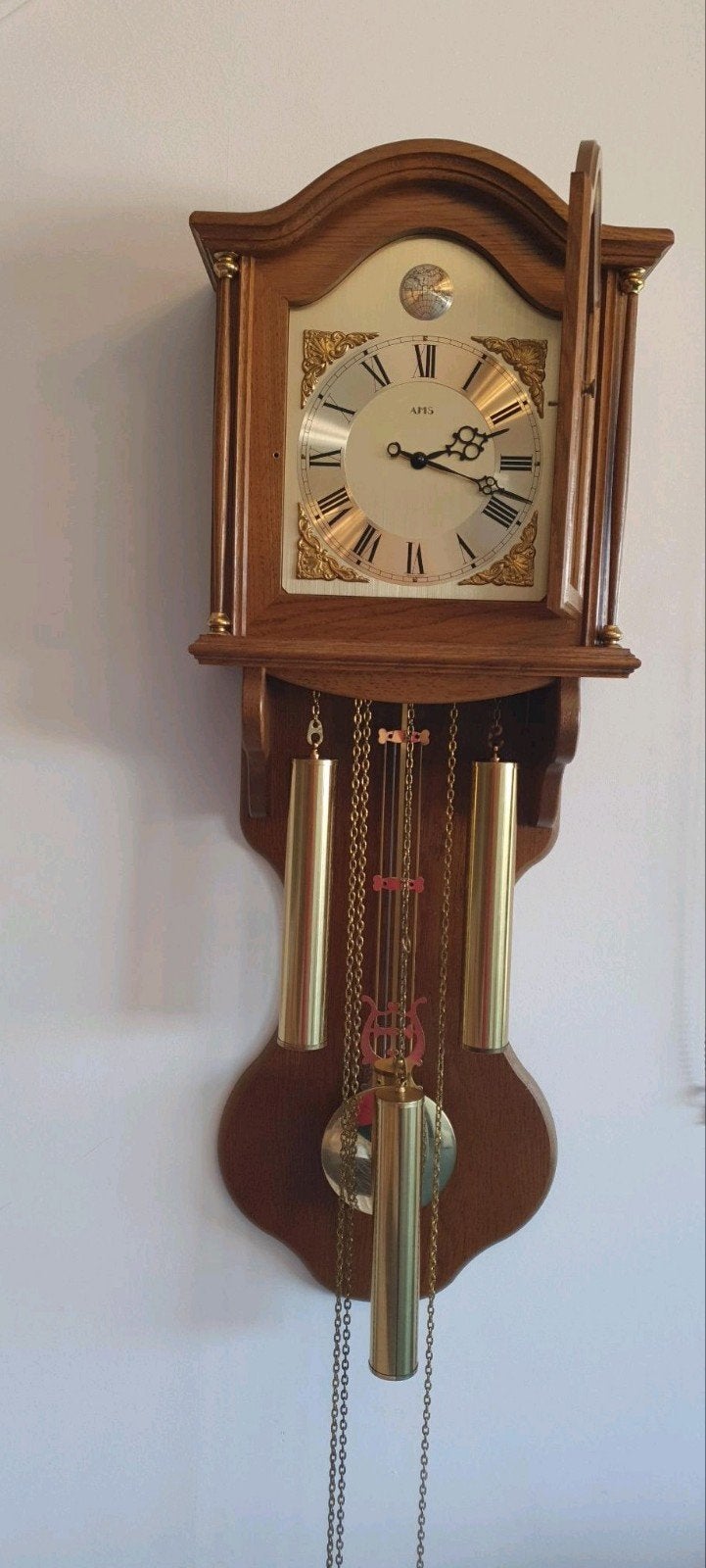 Prachtige eiken wandklok/ pendelklok, Ophalen of Verzenden