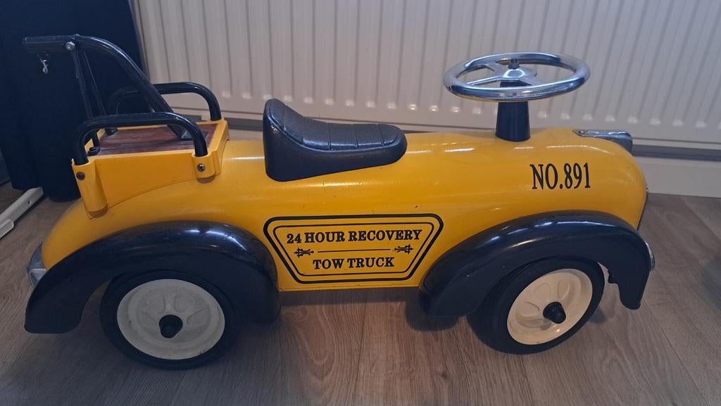 Gele loopauto 'Tow Truck' voor kinderen, Ophalen, Gebruikt, Loopvoertuig