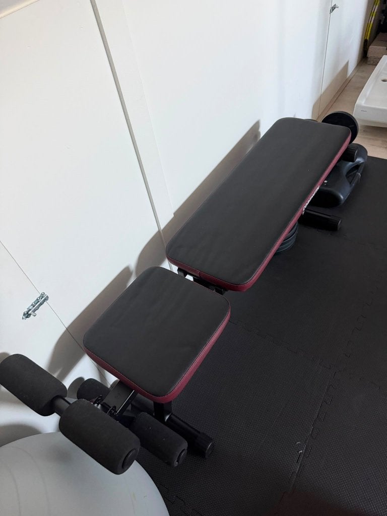 Fitness set (bankje en gewichten), Ophalen, Zo goed als nieuw, Benen, Overige typen