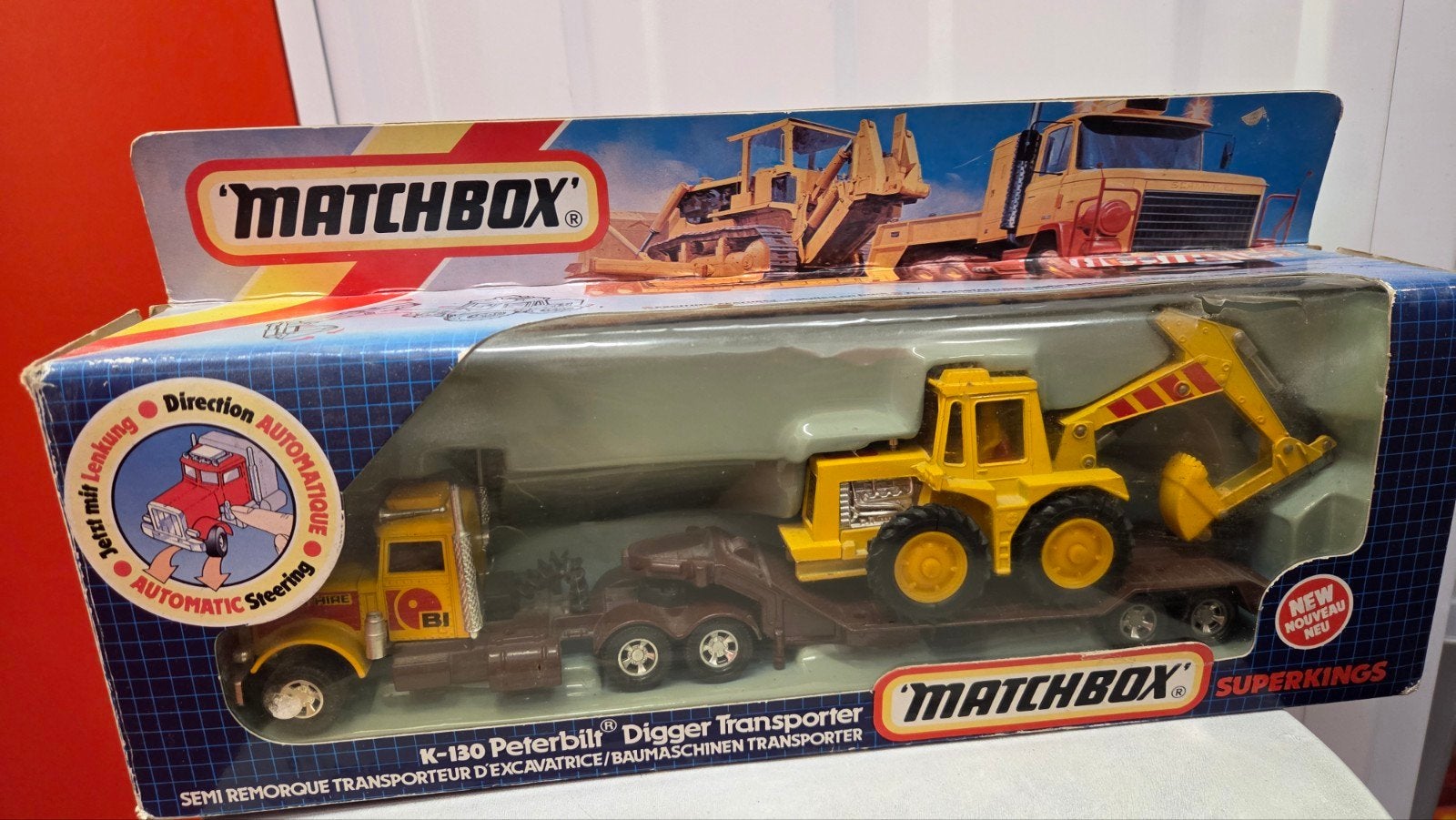 Matchbox Superkings K-130 Peterbilt Digger Transporter, Ophalen of Verzenden, Zo goed als nieuw