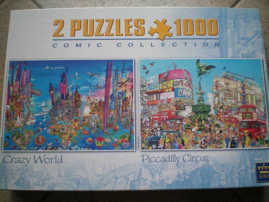 2 KING Puzzels van 1000 stukjes. Comic Collection., Ophalen of Verzenden, 500 t/m 1500 stukjes, Zo goed als nieuw, Legpuzzel
