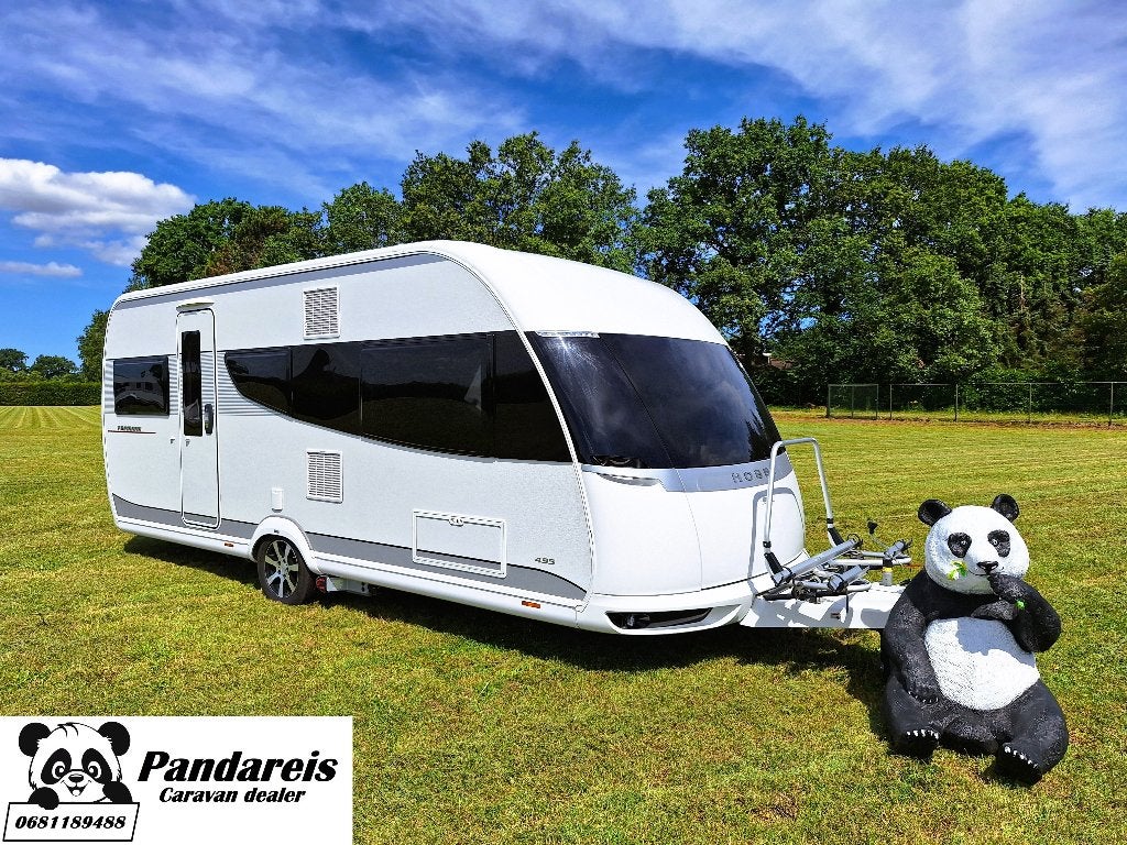 Hobby 495 UL Premium MOVER + TENT + LUIFEL + FIETSENDRAGER, Caravans en Kamperen, Rondzit, Hobby, Bedrijf, Schokbreker