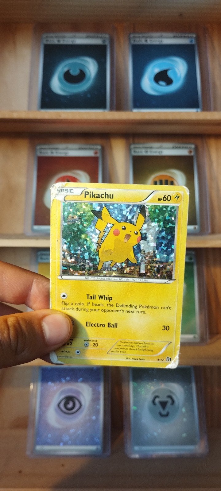 Pikachu Pokemonkaart, Hobby en Vrije tijd, Verzamelkaartspellen | Pokémon, Ophalen of Verzenden, Gebruikt, Losse kaart, Foil