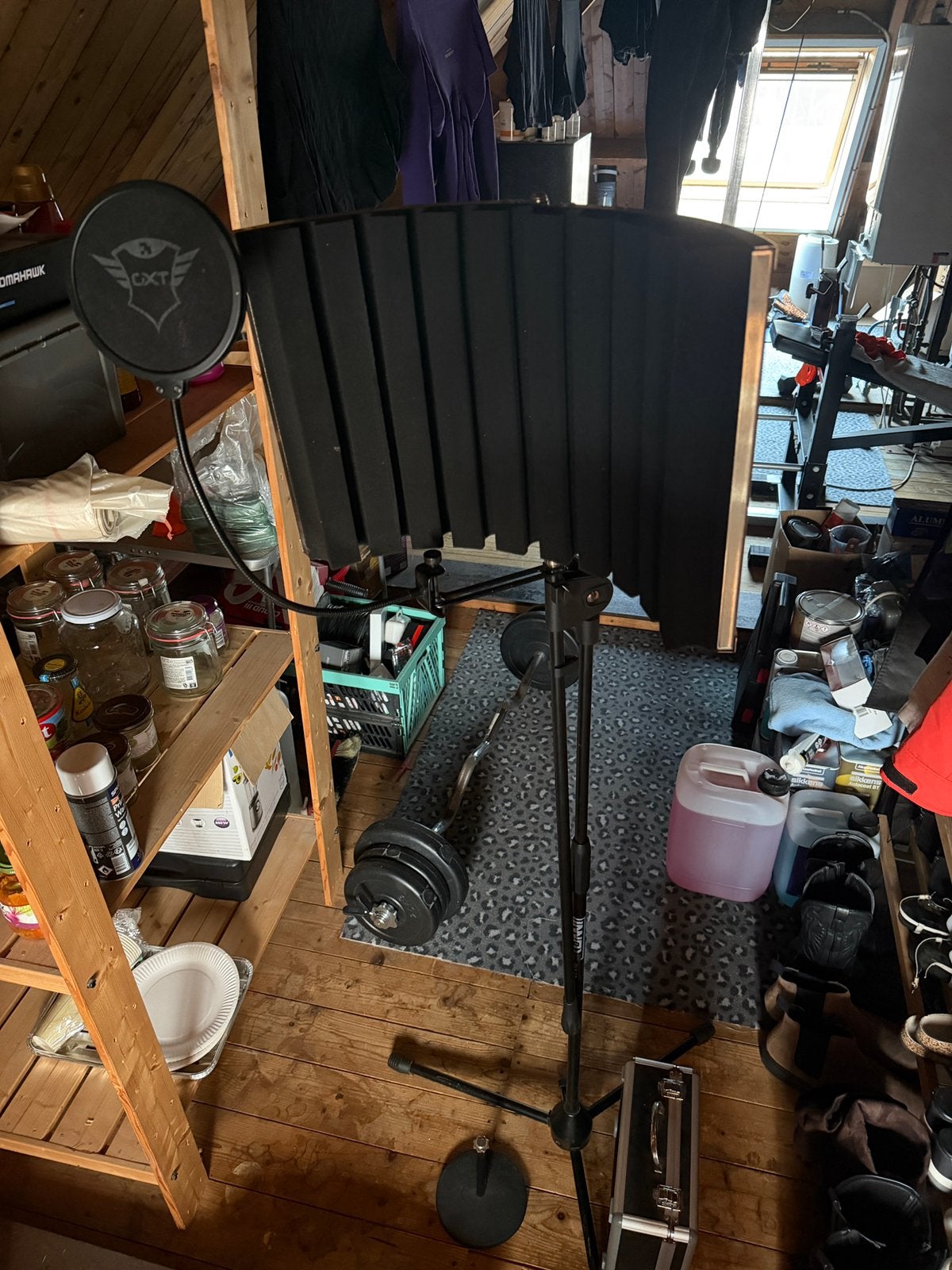 Microfoon van Trust met statief, gordijn en pop filter, Auto-onderdelen, Ophalen