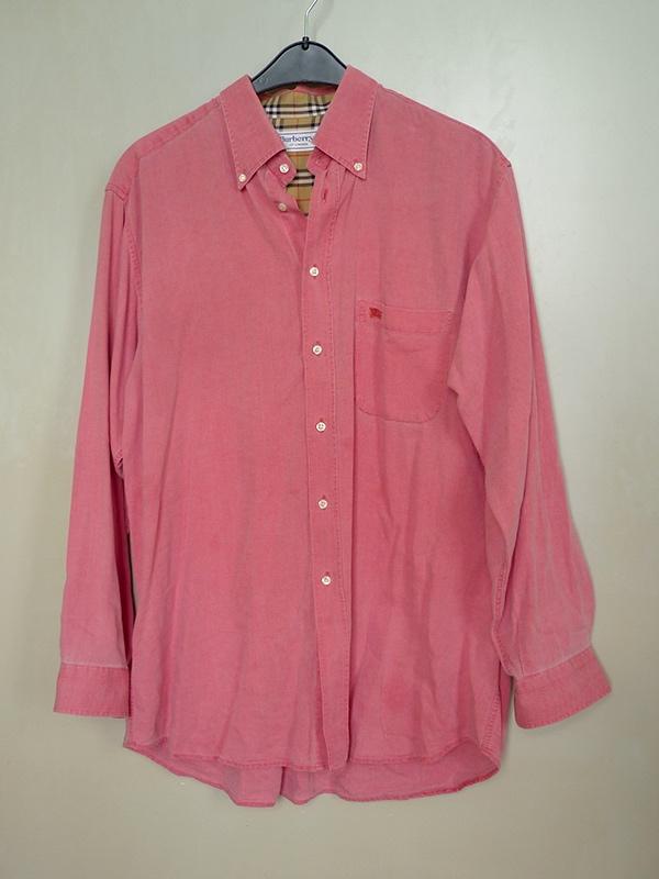 Burberry(s) overhemd, VINTAGE, roze, katoen maat 42, Kleding | Heren, Ophalen of Verzenden, Halswijdte 41/42 (L), Roze, Gedragen