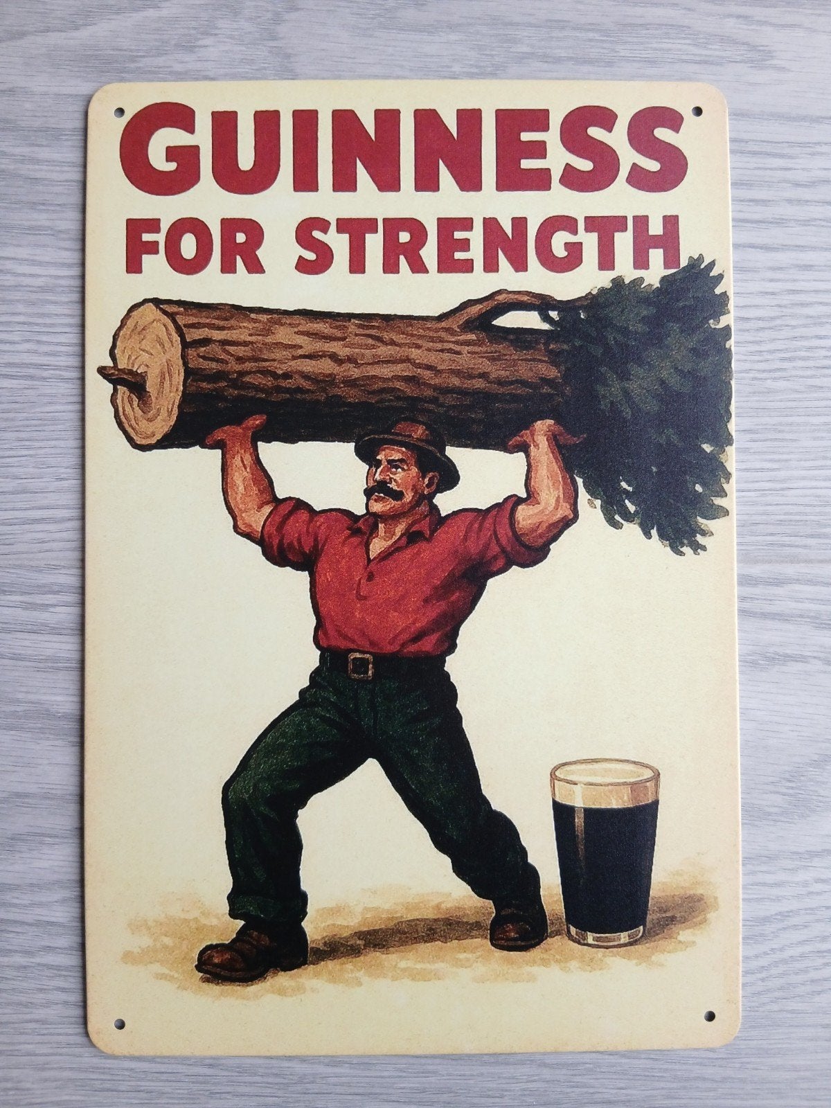 Guinness 20x30 cm Metalen Reclamebord, Verzenden, Zo goed als nieuw, Reclamebord, Plaat of Schild, Overige merken