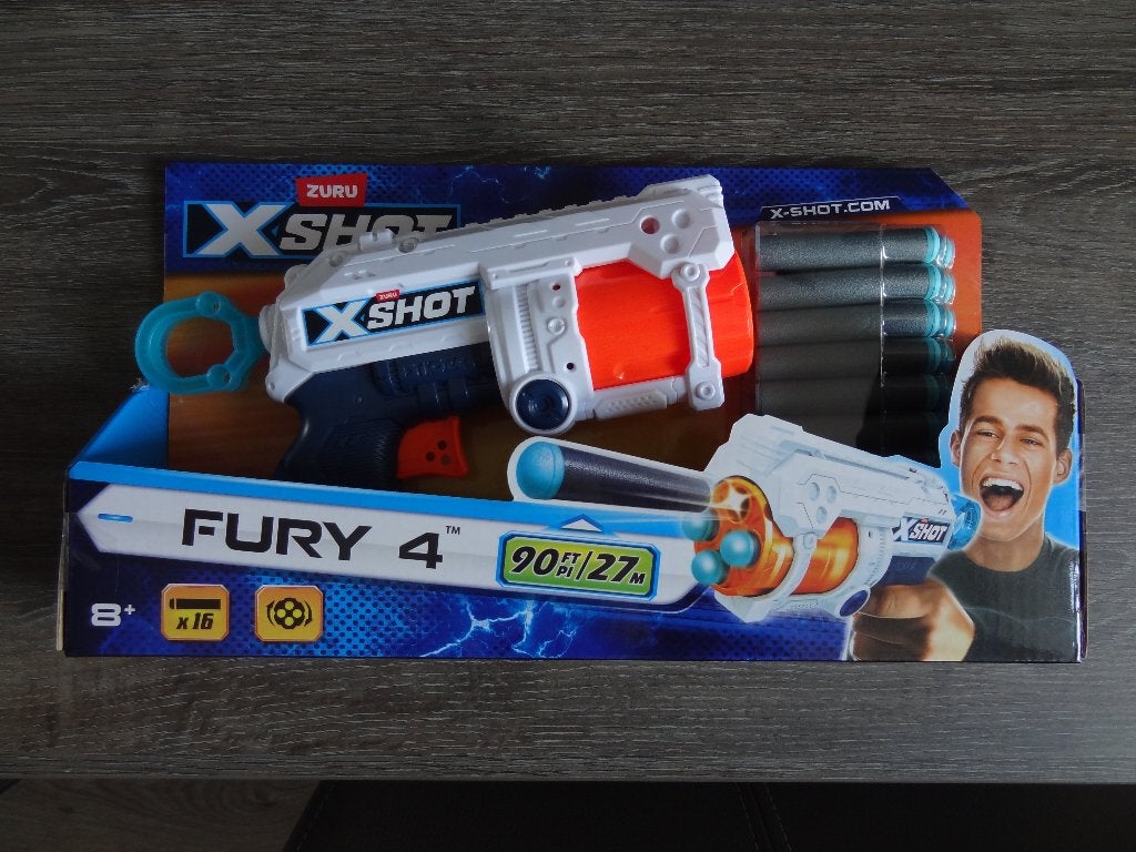 Nieuwe zuru x-shot dartpistool fury 4, Ophalen of Verzenden, Gebruikt