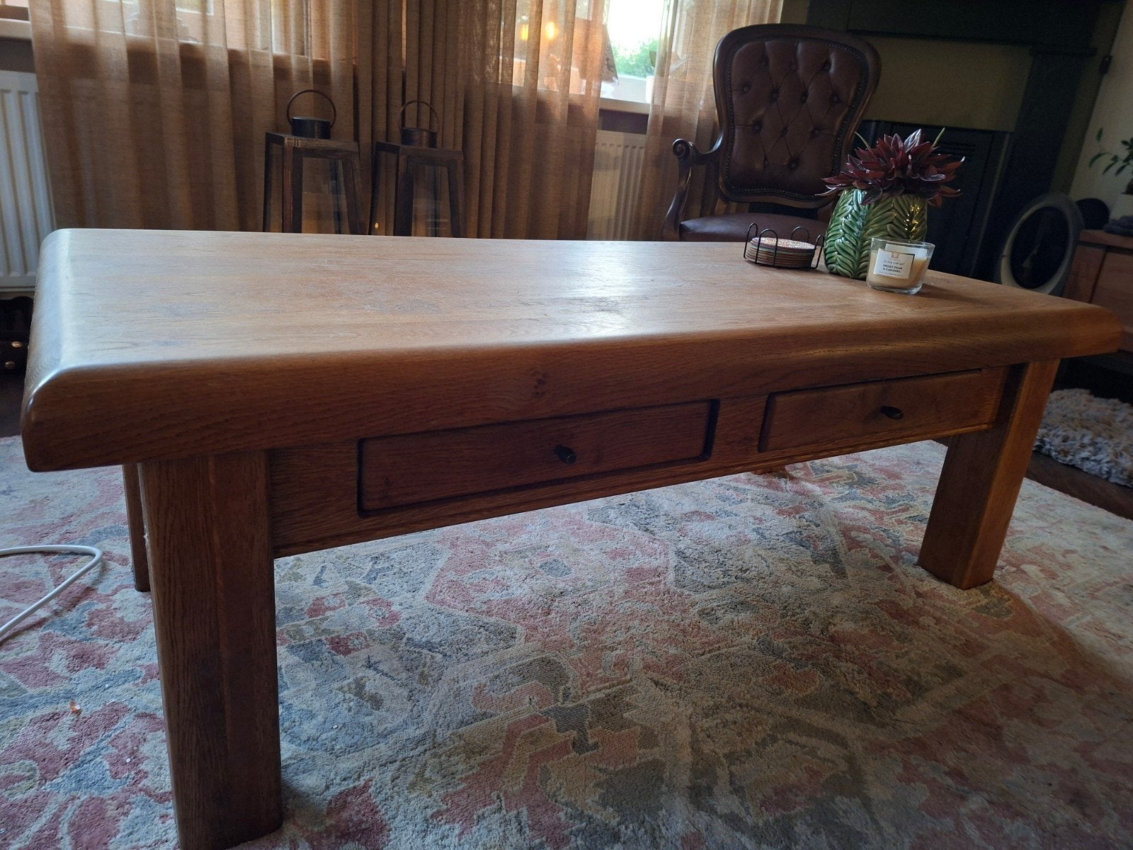 gereserveerd/gratis af te halen robuuste eikenhouten salonta, Ophalen, Gebruikt, 100 tot 150 cm, Klassiek, Robuust