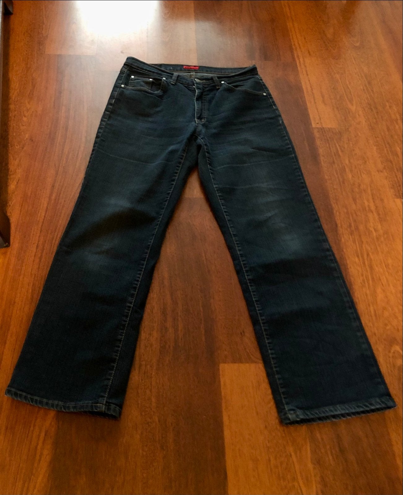 Angels Jeans - Donkerblauwe spijkerbroek mt 42, Ophalen of Verzenden, Zo goed als nieuw, Blauw, W33 - W36 (confectie 42/44)