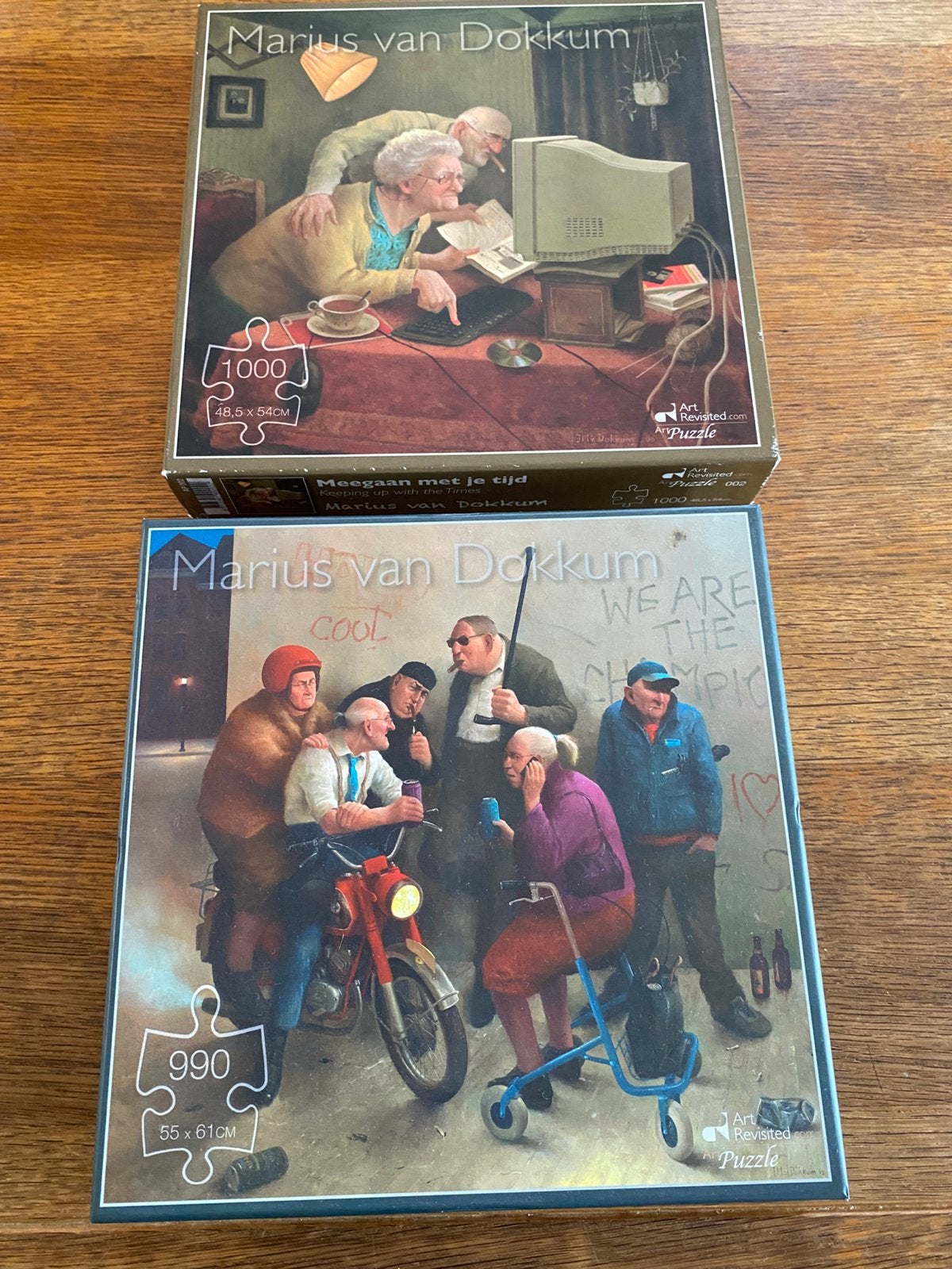 2 puzzels van Marius van Dokkum., Ophalen of Verzenden, 500 t/m 1500 stukjes, Zo goed als nieuw