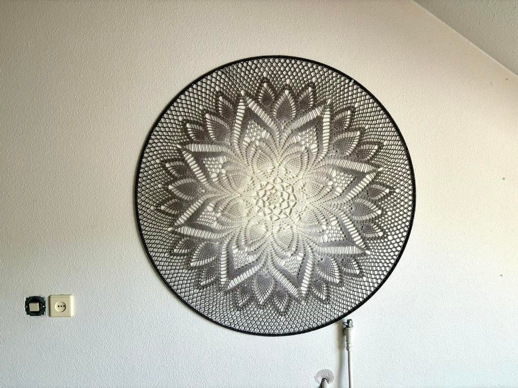 Mandala handgemaakt 100cm zgan, Ophalen, Zo goed als nieuw