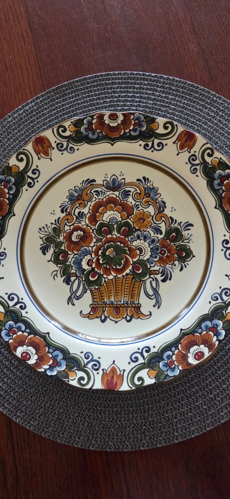Flora Keramiek Polychroom Wandbord - Handwerk, Ophalen of Verzenden