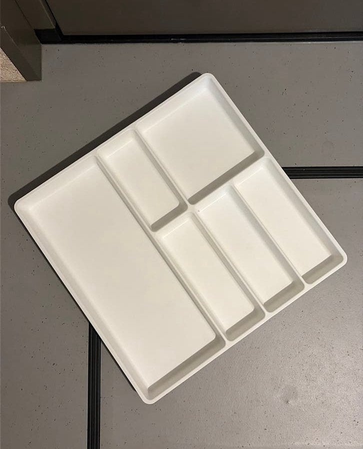 IKEA STÖDJA bestekbak wit 51x50 cm voor MAXIMERA lade, Ophalen, IKEA, Kunststof, Wit